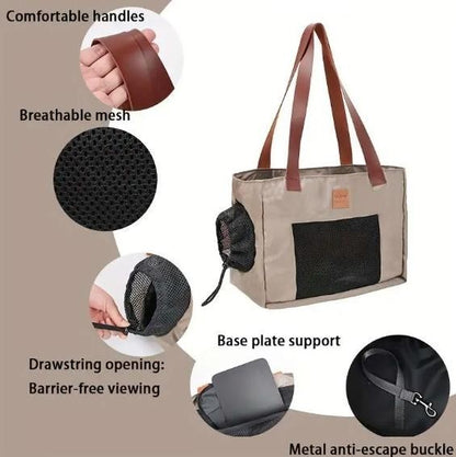 3-in-1 Transporttasche für Hunde – Autositz, Handtasche & Rucksack