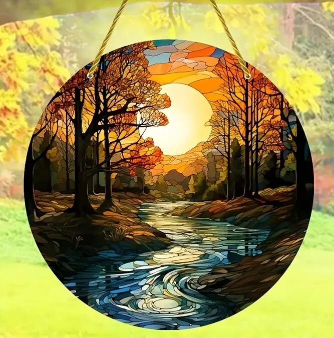 Tiere Landschaften u Natur Fensterdekoration Hängebild Fensterbild Sonnenfänger