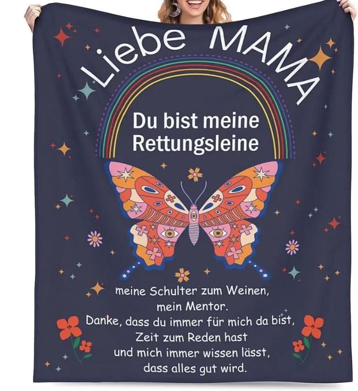 Persönliche Kuscheldecke "An meine Mama"