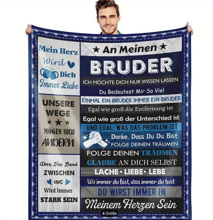 Persönliche Kuscheldecke "An meinen Bruder"