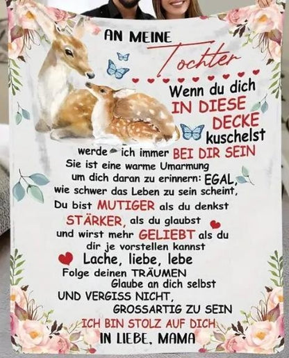 Persönliche Kuscheldecke "An meine Tochter von Mama"