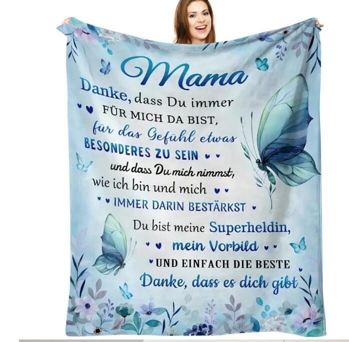 Persönliche Kuscheldecke "An meine Mama"