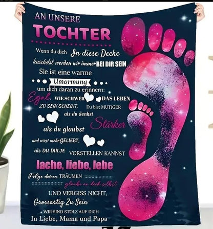 Persönliche Kuscheldecke "An unsere Tochter von Mama und Papa