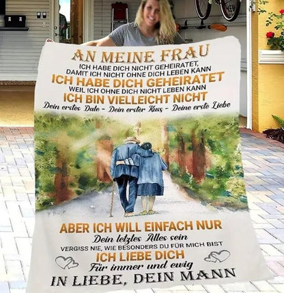 Persönliche Kuscheldecke "An meinen Frau"