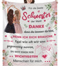 Persönliche Decke "An meine Schwester "150x200 cm