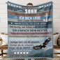 Persöhnliche Kuscheldecke "An meinen Sohn von Mama"