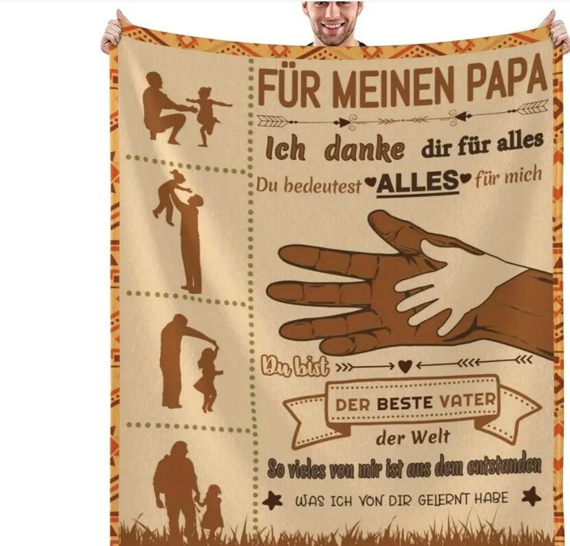 Personalisierte Kuscheldecke "An meinen Papa"