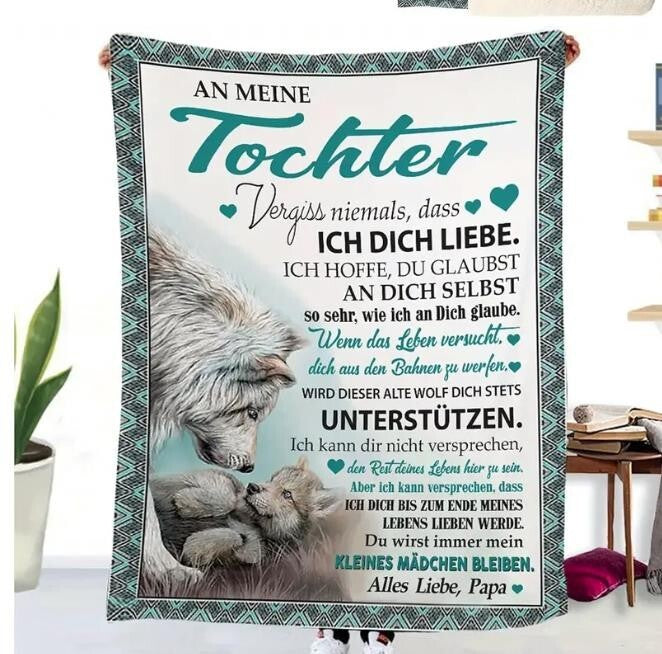 Persönliche Kuscheldecke "An meine Tochter von Papa"