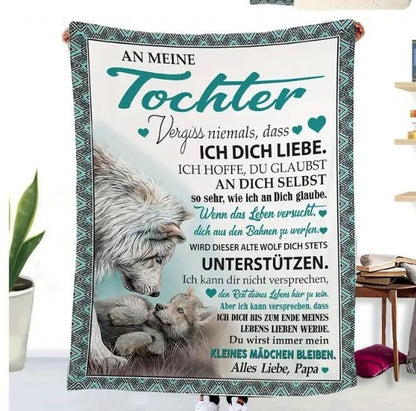 Persönliche Kuscheldecke "An meine Tochter von Papa"