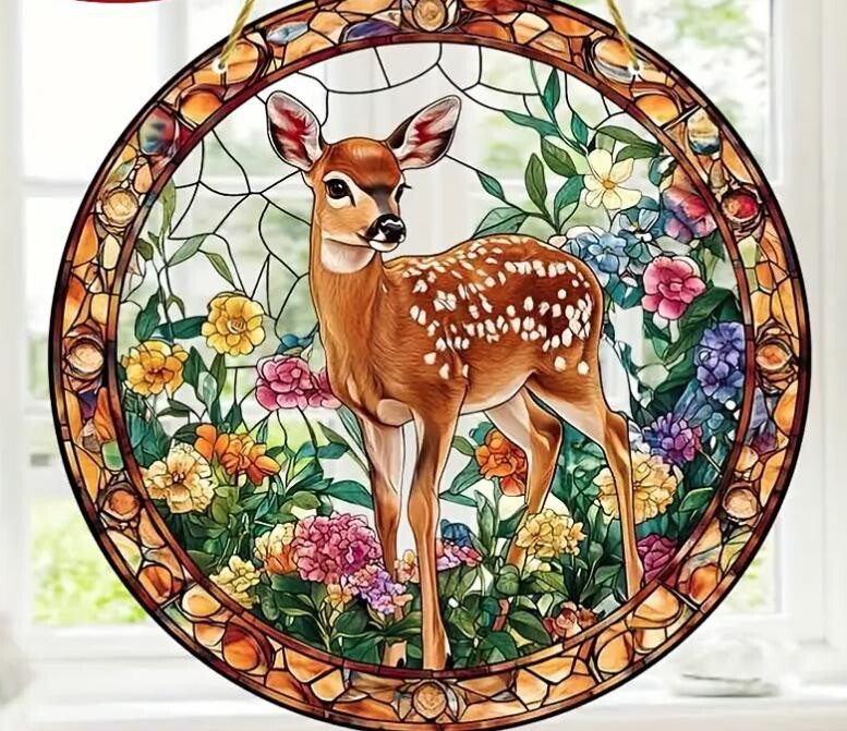 Tiere Landschaften u Natur Fensterdekoration Hängebild Fensterbild Sonnenfänger