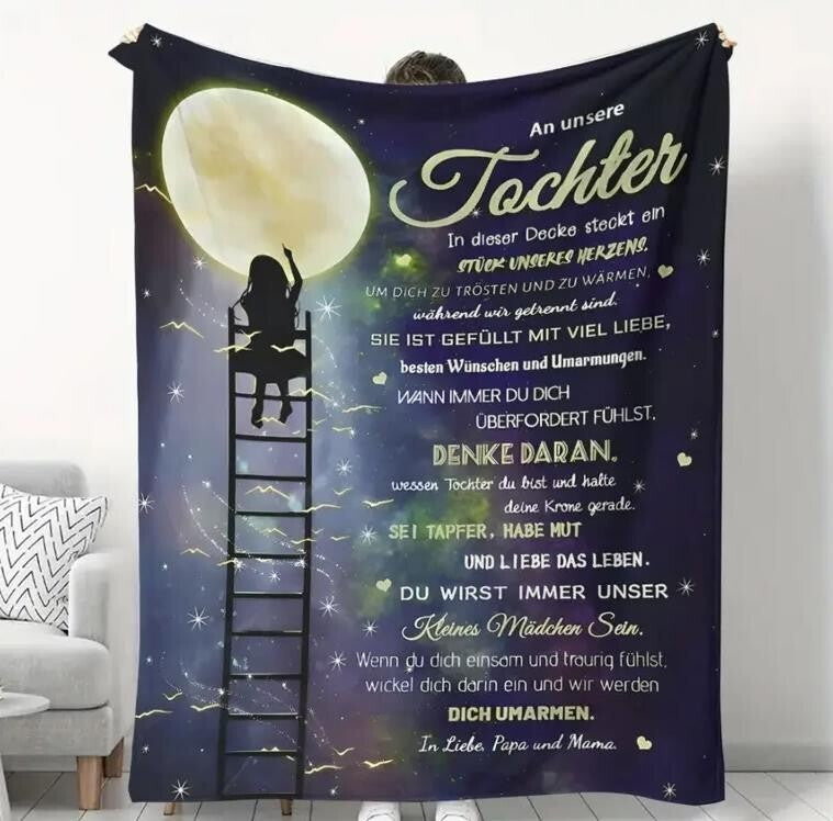 Persönliche Kuscheldecke "An unsere Tochter von Mama und Papa