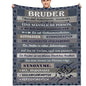 Persönliche Kuscheldecke "An meinen Bruder"