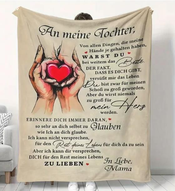 Persönliche Kuscheldecke "An meine Tochter von Mama"
