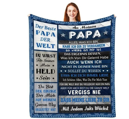 Personalisierte Kuscheldecke "An meinen Papa"