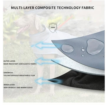 Softshell Hundemantel Rauchblau Wind +wasserdicht mit Gummizug XS–2XL