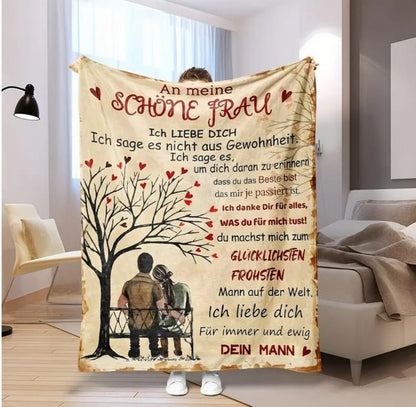 Persönliche Kuscheldecke "An meinen Frau"