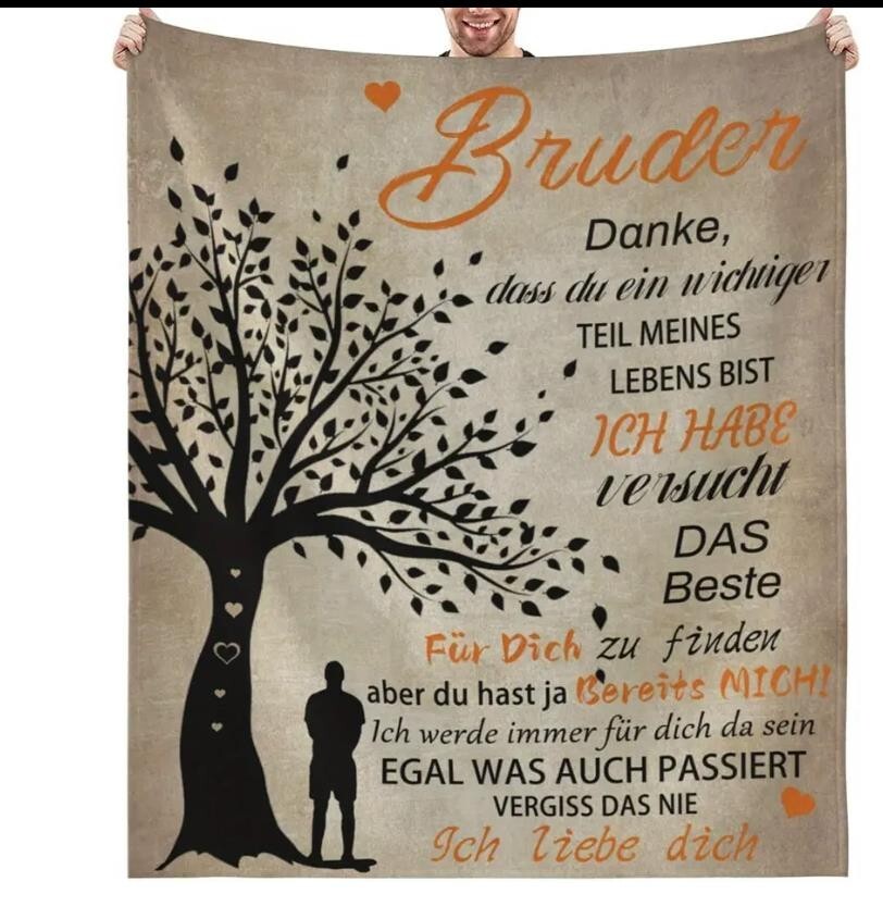 Persönliche Kuscheldecke "An meinen Bruder"