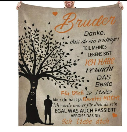 Persönliche Kuscheldecke "An meinen Bruder"