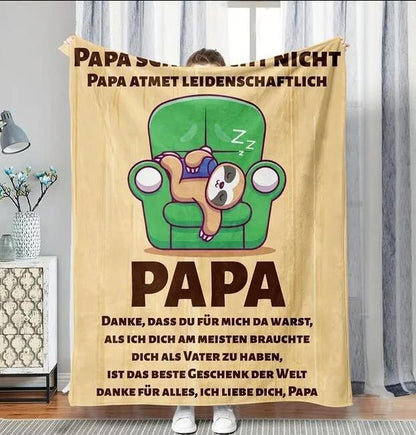 Personalisierte Kuscheldecke "An meinen Papa"