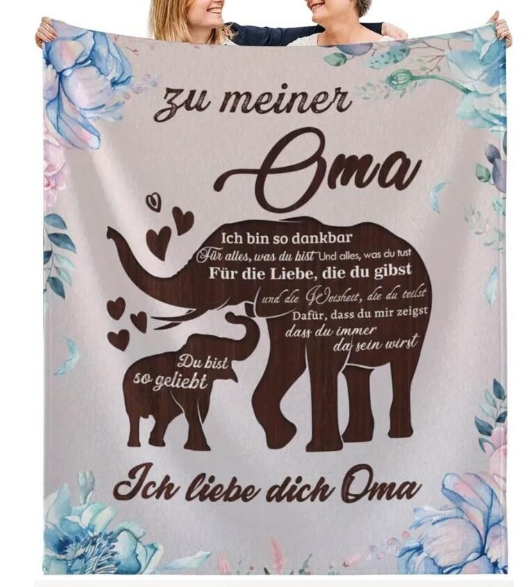 Persöhnliche Kuscheldecke "An meine Oma"