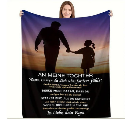 Persönliche Kuscheldecke "An meine Tochter von Papa"