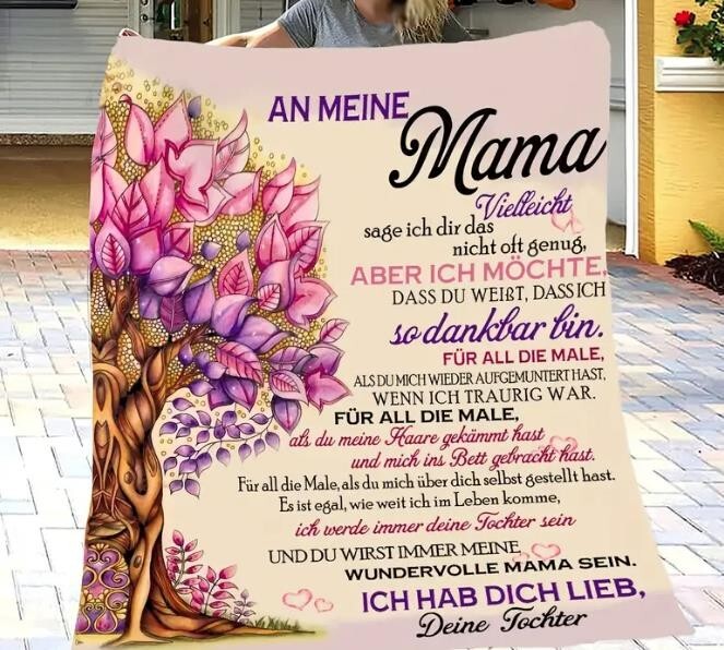 Persönliche Kuscheldecke "An meine Mama"
