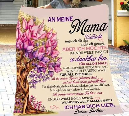 Persönliche Kuscheldecke "An meine Mama"