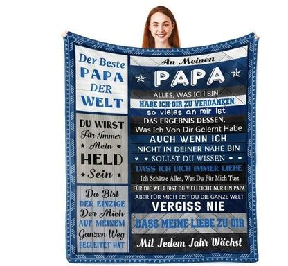 Personalisierte Kuscheldecke "An meinen Papa"