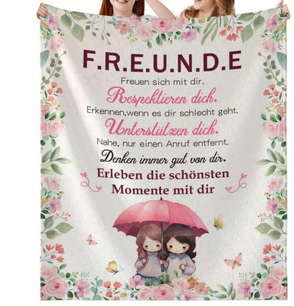 Persönliche Kuscheldecke "An Meine Freundin"
