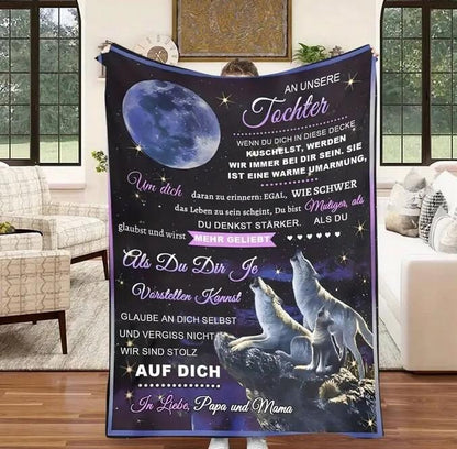 Persönliche Kuscheldecke "An unsere Tochter von Mama und Papa