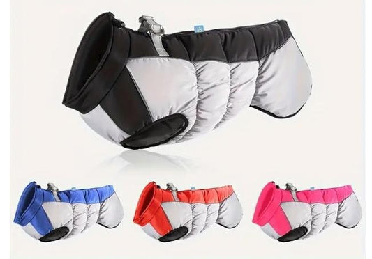 Hundemantel für große Hunde Wintermantel Rot oder Schwarz 2XL–6XL