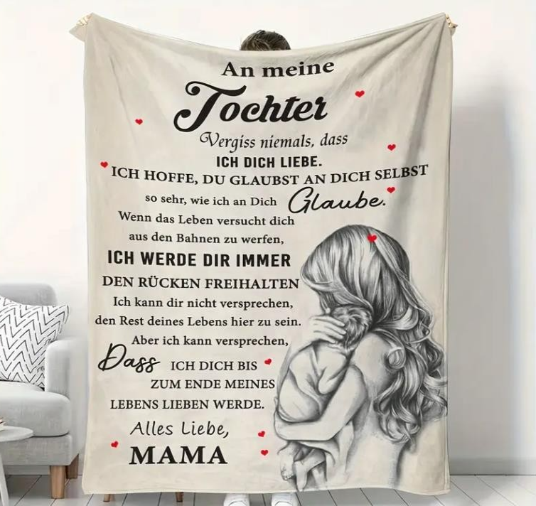Persönliche Kuscheldecke "An meine Tochter von Mama"
