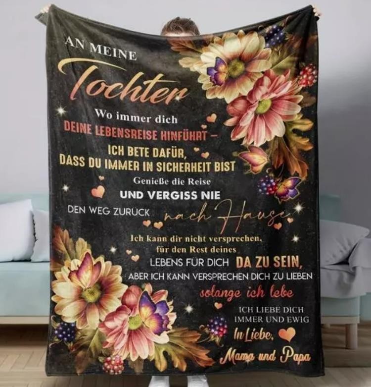 Persönliche Kuscheldecke "An unsere Tochter von Mama und Papa