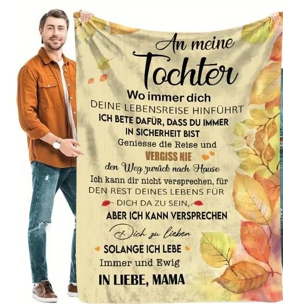 Persönliche Kuscheldecke "An meine Tochter von Mama"