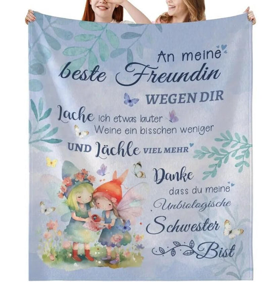 Persönliche Kuscheldecke "An Meine Freundin"