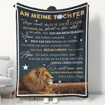 Persönliche Kuscheldecke "An meine Tochter von Papa"