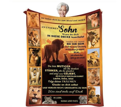 Persöhnliche Kuscheldecke "An unseren Sohn"