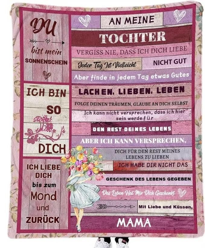 Persönliche Kuscheldecke "An meine Tochter von Mama"