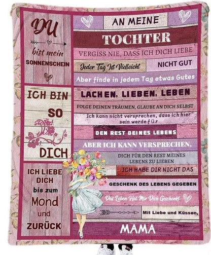 Persönliche Kuscheldecke "An meine Tochter von Mama"
