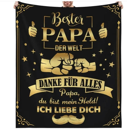 Personalisierte Kuscheldecke "An meinen Papa"