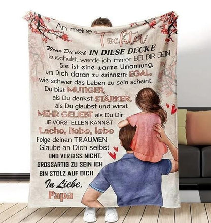Persönliche Kuscheldecke "An meine Tochter von Papa"