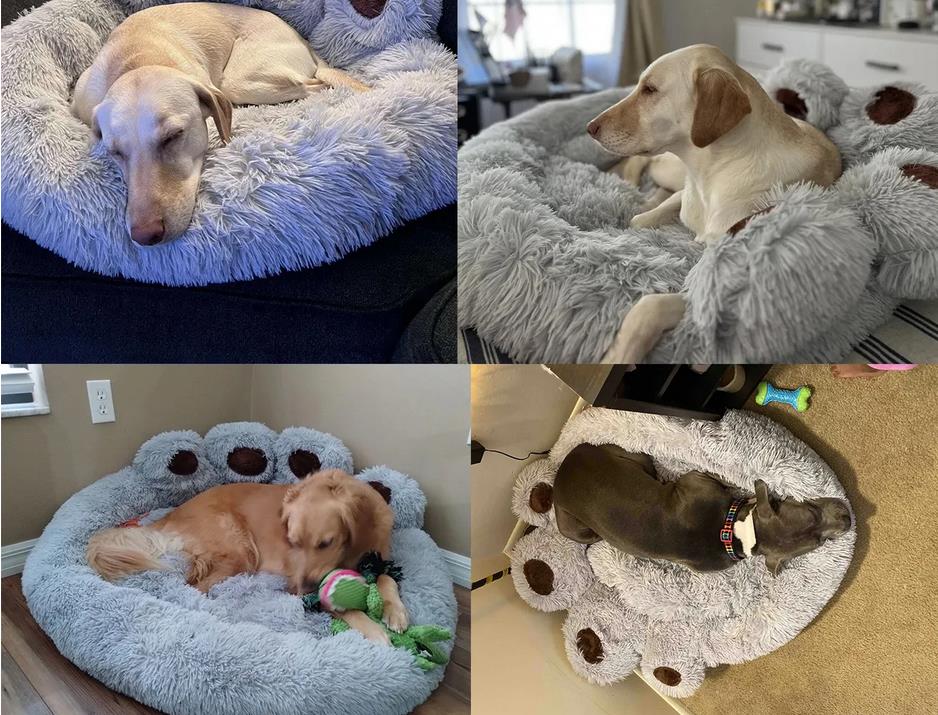 Kuscheliges Hundebett in Tatzenform – Für Hunde & Katzen
