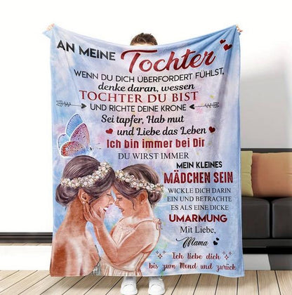 Personalisierte Kuscheldecke "An Meine Tochter von Mama "versch. Arten