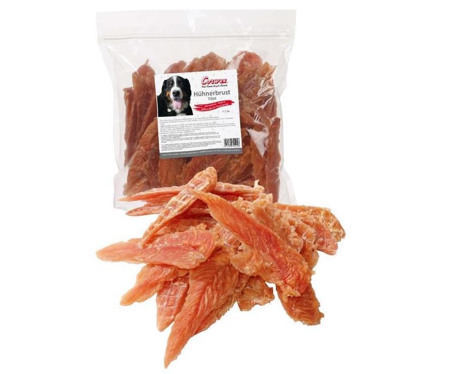 Corwex Hundesnack Hühnerbrustfilet natürlich getrocknet versch. Gebinde