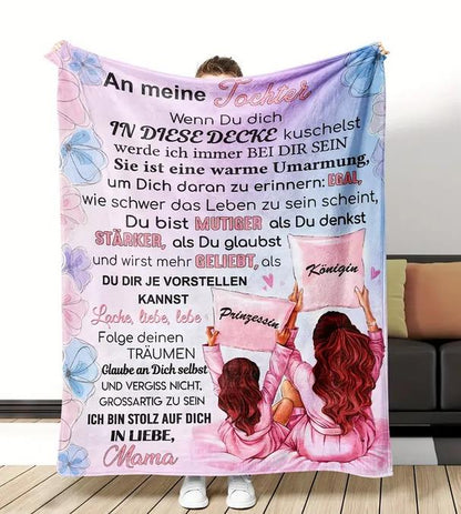 Personalisierte Kuscheldecke "An Meine Tochter von Mama "versch. Arten