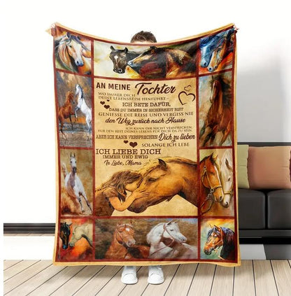 Personalisierte Kuscheldecke "An Meine Tochter von Mama "versch. Arten