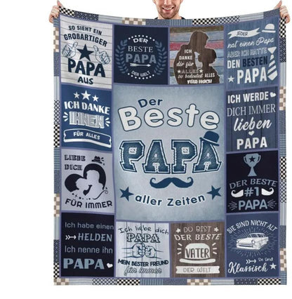 Personalisierte Kuscheldecke "An meinen Papa /Vater 150x200 cm