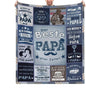 Personalisierte Kuscheldecke "An meinen Papa /Vater 150x200 cm