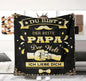 Kuscheldecke für Papa mit Spruch