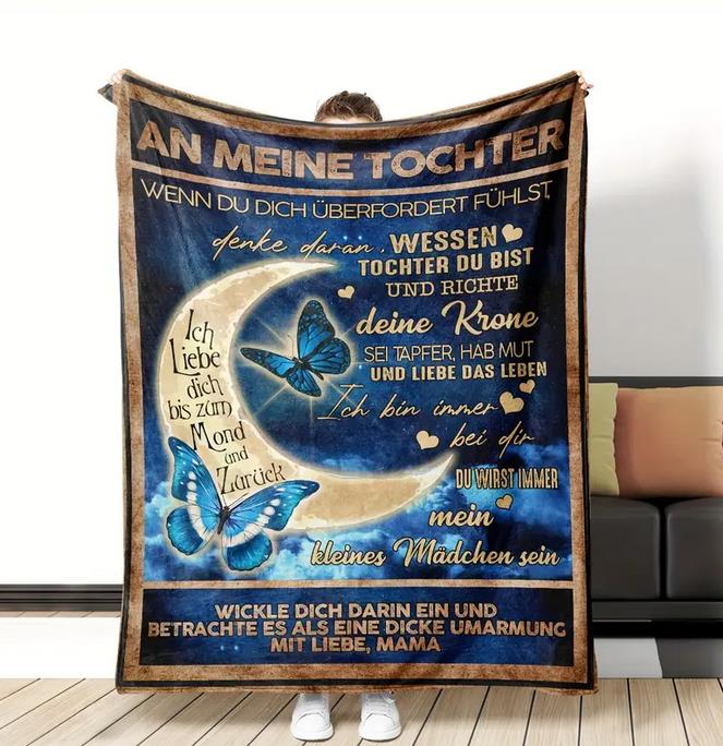 Personalisierte Kuscheldecke "An Meine Tochter von Mama "versch. Arten